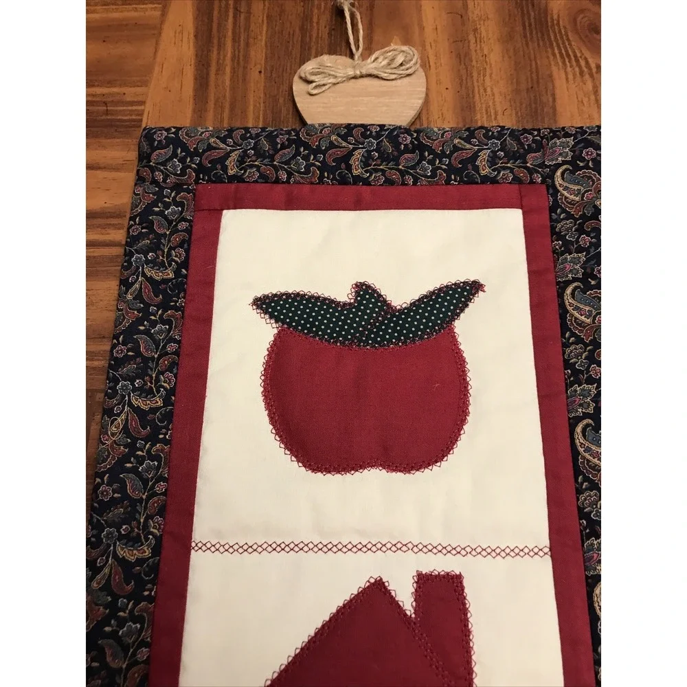 fabric applique‎ country Wall Hangings Apples Hearts